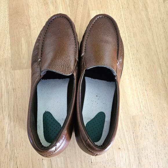 SAS Twin Slip On Leather Loafer - Brandy Brown - sz 8.5M -missing insoles - Picture 4 of 9